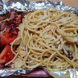 鍋一つ・包丁不要！ホタルイカのバター醤油パスタ